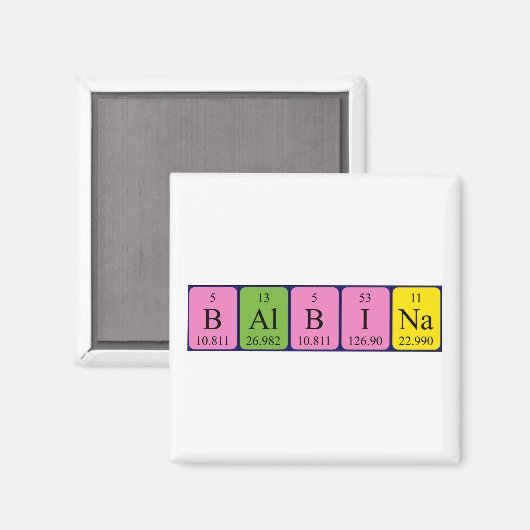 Balbina Periodenmagnet Magnet (Vorderseite/Rückseite)