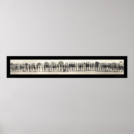 Balboa Beach CA Parade Foto 1925 Poster (Vorne)