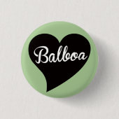 Balboa Black Heart Mint Button (Vorderseite)