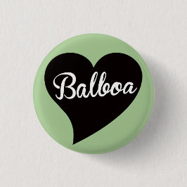 Balboa Black Heart Mint Button