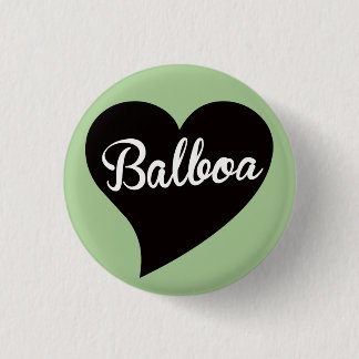 Balboa Black Heart Mint Button