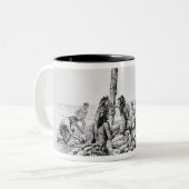Balboa das Kreuz auf dem Ufer gründend Zweifarbige Tasse (Vorderseite Links)