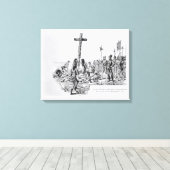 Balboa Einrichtung des Kreuzes an der Küste Leinwanddruck (Insitu (Holzboden))