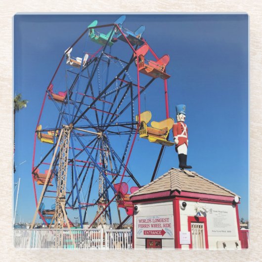 Balboa Fun Zone, Newport Beach, Kalifornien Glasuntersetzer (Vorderseite)