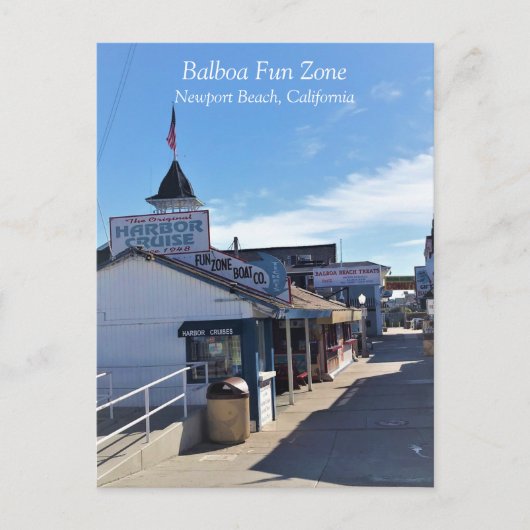 Balboa Fun Zone, Newport Beach, Kalifornien Postkarte (Vorderseite)