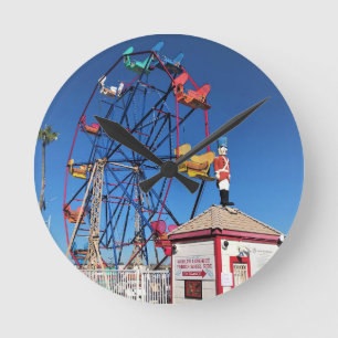 Balboa Fun Zone, Newport Beach, Kalifornien Runde Wanduhr