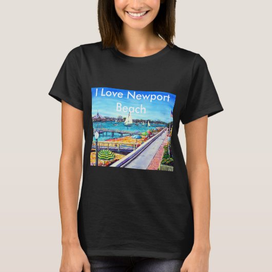 Balboa-Insel-Newport-Strand CA T-Shirt (Vorderseite)