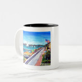 Balboa-Insel-Newport-Strand CA Zweifarbige Tasse (Vorderseite Links)