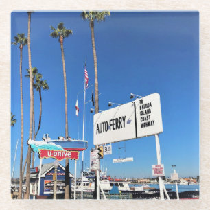 Balboa Island Ferry, Newport Beach, Kalifornien Glasuntersetzer