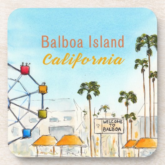 Balboa Island Newport Beach Untersetzer (Vorderseite)