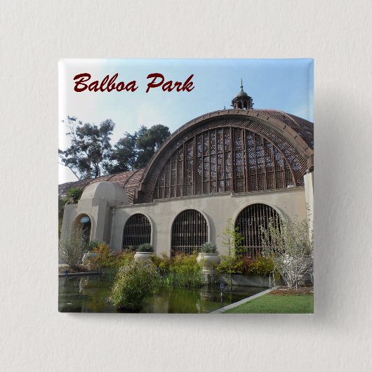 Balboa Park Botanischer Garten - San Diego Button (Vorderseite)