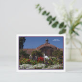 Balboa Park Botanisches Gebäude Egret Blume Rahmen Postkarte (Stehend Vorderseite)