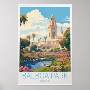 Balboa Park Reiseplakat - San Diego Kalifornien  Poster