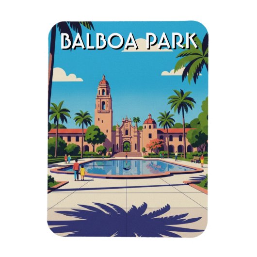 Balboa Park San Diego CA Reise Magnet (Vertikal)