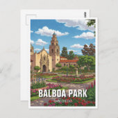 Balboa Park San Diego CA Travel Postkarte (Vorne/Hinten)