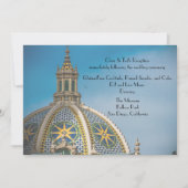 Balboa Park San Diego Mosaik Dome Empfang Menü Einladung (Vorderseite)
