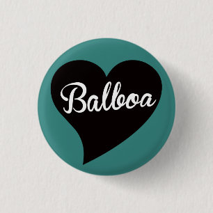 Balboa-schwarze Herz-Jade Button