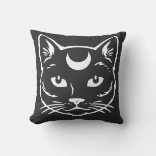 Balck Cat mit Moon Kissen