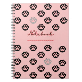 Balck Cat Paws Notebooks Notizblock