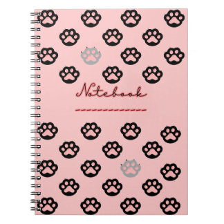 Balck Cat Paws Notebooks Notizblock