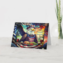 Bald Adler 4. Juli, 5" x 7" Faltkarte Karte