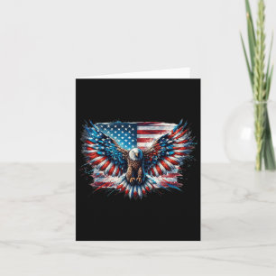 Bald Adler 4. Juli American Flag Patriotic Fre Karte