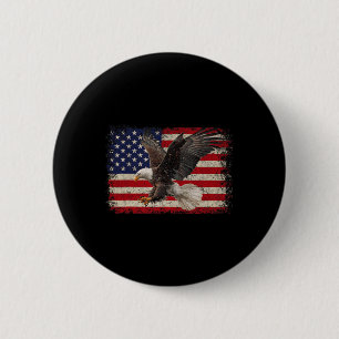 Bald Adler 4. Juli American USA Flag Adler Pat Button