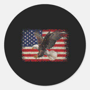 Bald Adler 4. Juli American USA Flag Adler Pat Runder Aufkleber
