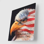 Bald Adler 4. Juli Poster 13 Quadratische Wanduhr (Winkel)