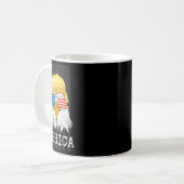 Bald Adler 4. Juli Trump American Flag Funny G Kaffeetasse (Vorderseite Links)