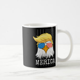 Bald Adler 4. Juli Trump American Flag Funny G Kaffeetasse