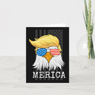 Bald Adler 4. Juli Trump American Flag Funny G Karte