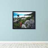 Bald-Adler an der Küste von Alaska Leinwanddruck (Insitu (Holzboden))