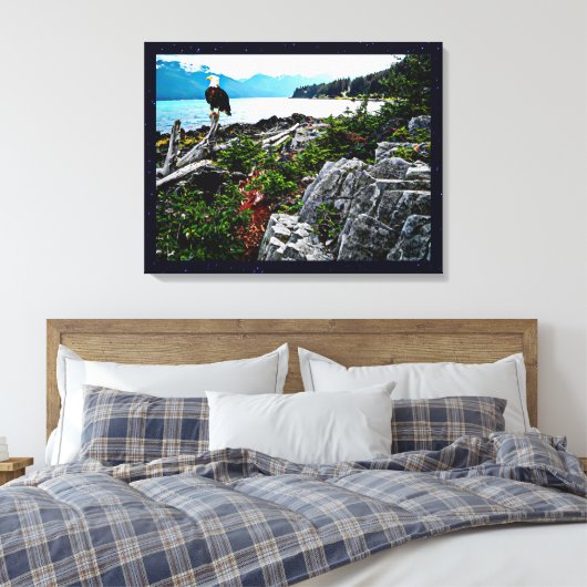 Bald-Adler an der Küste von Alaska Leinwanddruck (Insitu (Schlafzimmer))