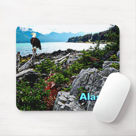 Bald-Adler an der Küste von Alaska Mousepad (Mit Mouse)