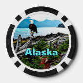 Bald-Adler an der Küste von Alaska Pokerchips (Rückseite)