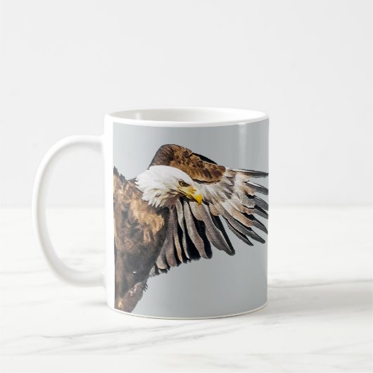 Bald Adler auf dem Flügel Kaffeetasse (Links)