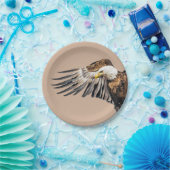 Bald Adler auf dem Flügel Pappteller (Party)