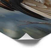 Bald-Adler auf einem Baum-Ölgemälde Poster (Ecke)