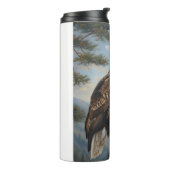 Bald-Adler auf einem Baum-Ölgemälde Thermosbecher (Nach links gedreht)
