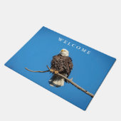 Bald-Adler auf einem Baumzweig Fußmatte (Schrägansicht)