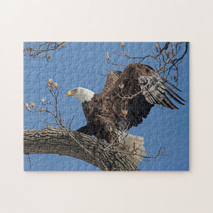 Bald-Adler auf einem Baumzweig Puzzle