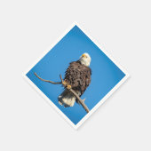 Bald-Adler auf einem Baumzweig Serviette (Ecke)