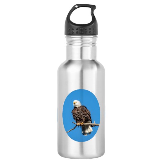Bald-Adler auf einem Baumzweig Trinkflasche (Vorderseite)