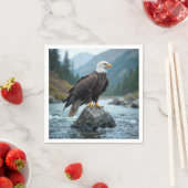 Bald Adler auf einem Felsen Serviette (Beispiel)