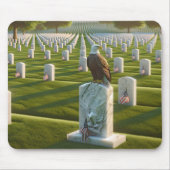 Bald Adler auf einem Militärgrabstein Mousepad (Vorne)