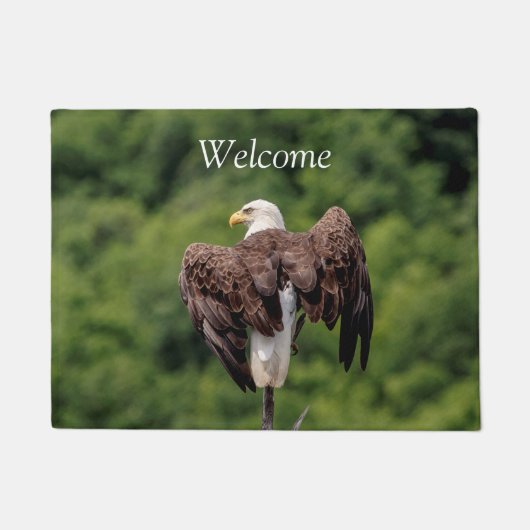 Bald-Adler auf einem Zweig Fußmatte (Vorderseite)