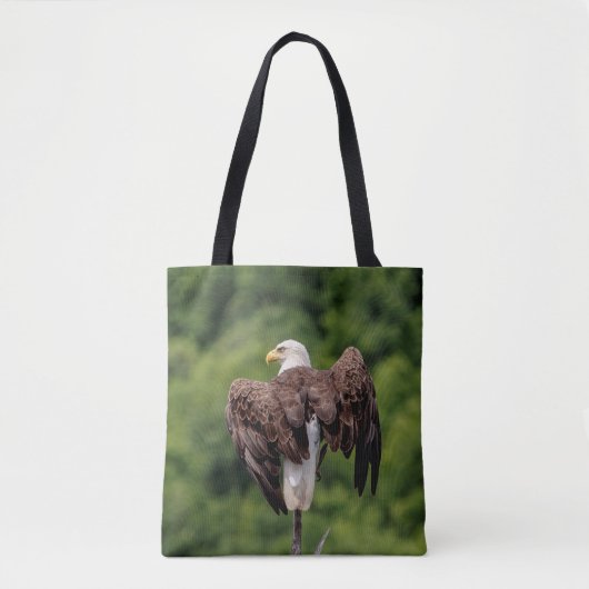 Bald-Adler auf einem Zweig Tasche (Vorderseite)