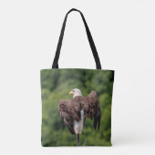 Bald-Adler auf einem Zweig Tasche (Rückseite)