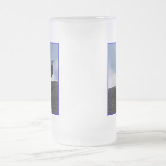 Bald-Adler auf hohem Niveau #2 Mattglas Bierglas (Mittel)